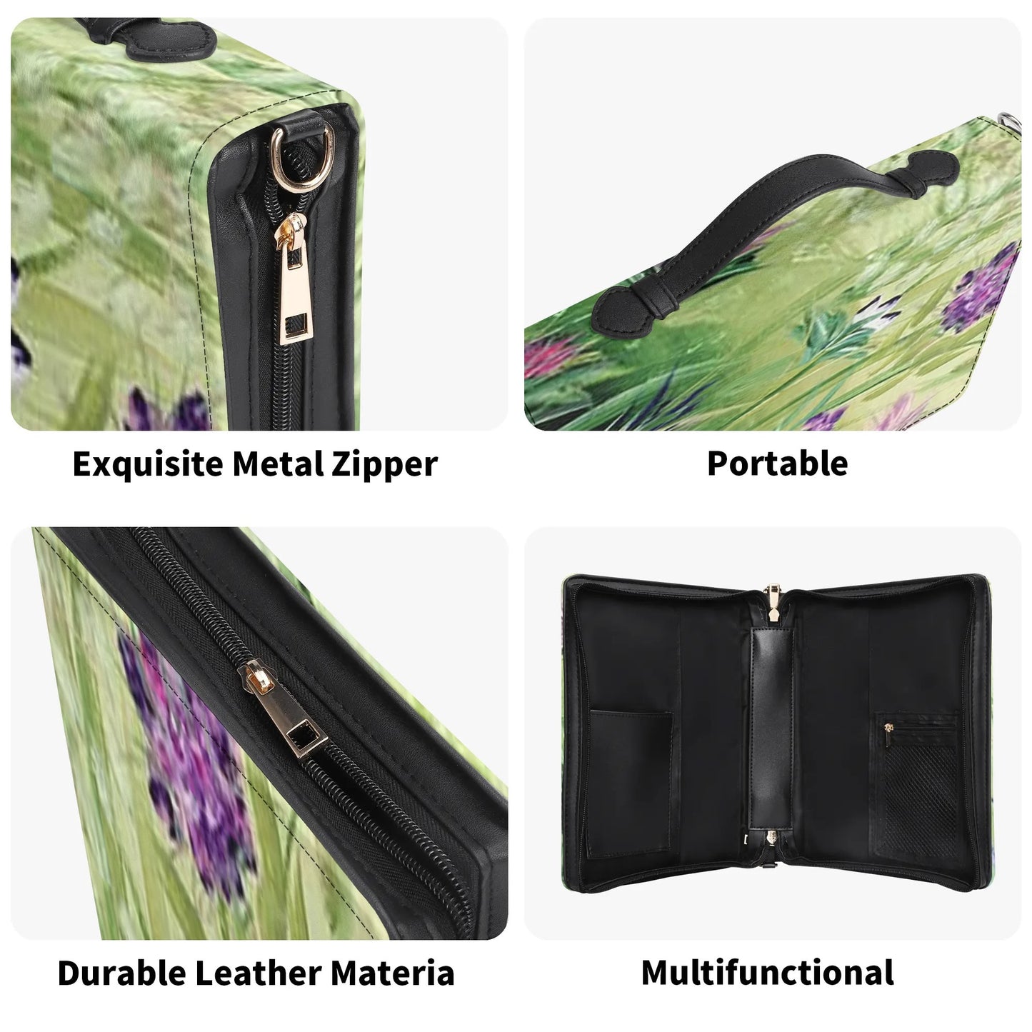 Leather Book Cover With Pocket no Strap