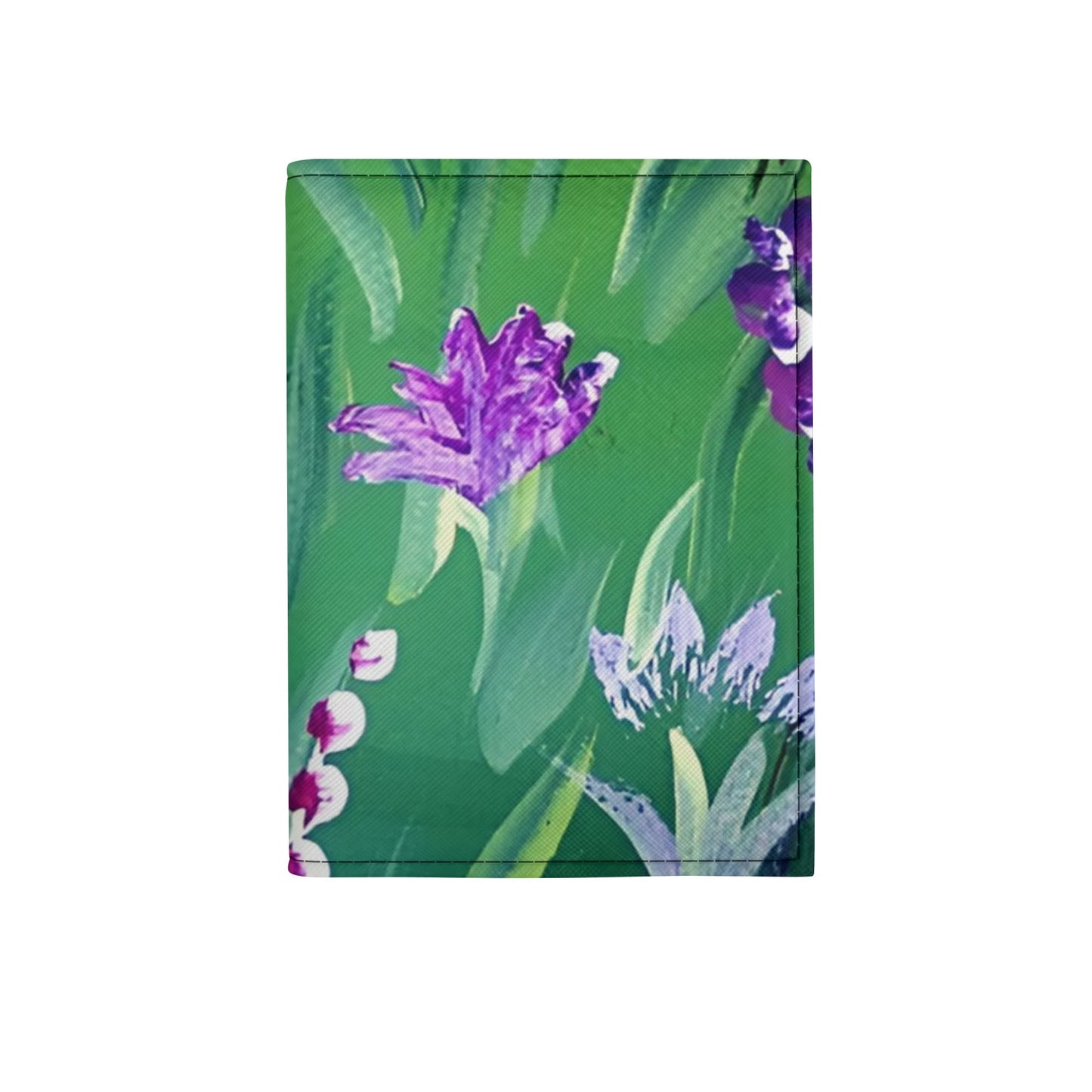 Leather Passport Case Business Name ID Card Holder