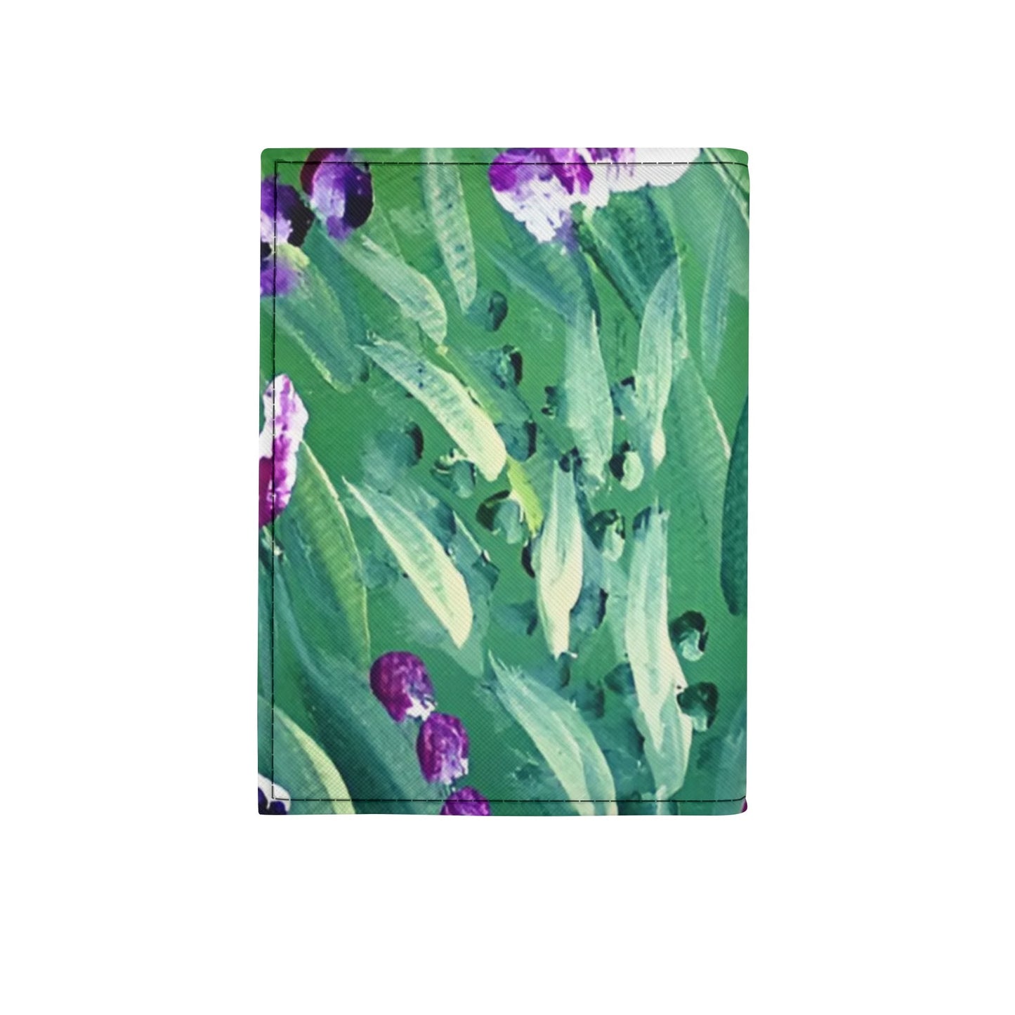 Leather Passport Case Business Name ID Card Holder