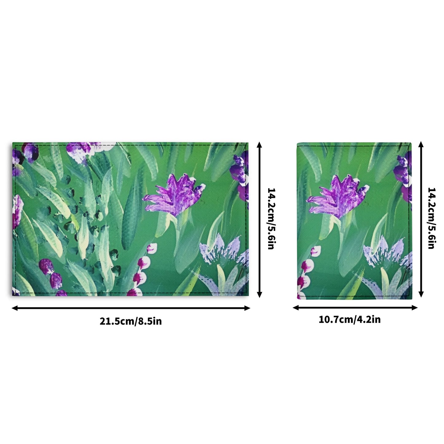 Leather Passport Case Business Name ID Card Holder