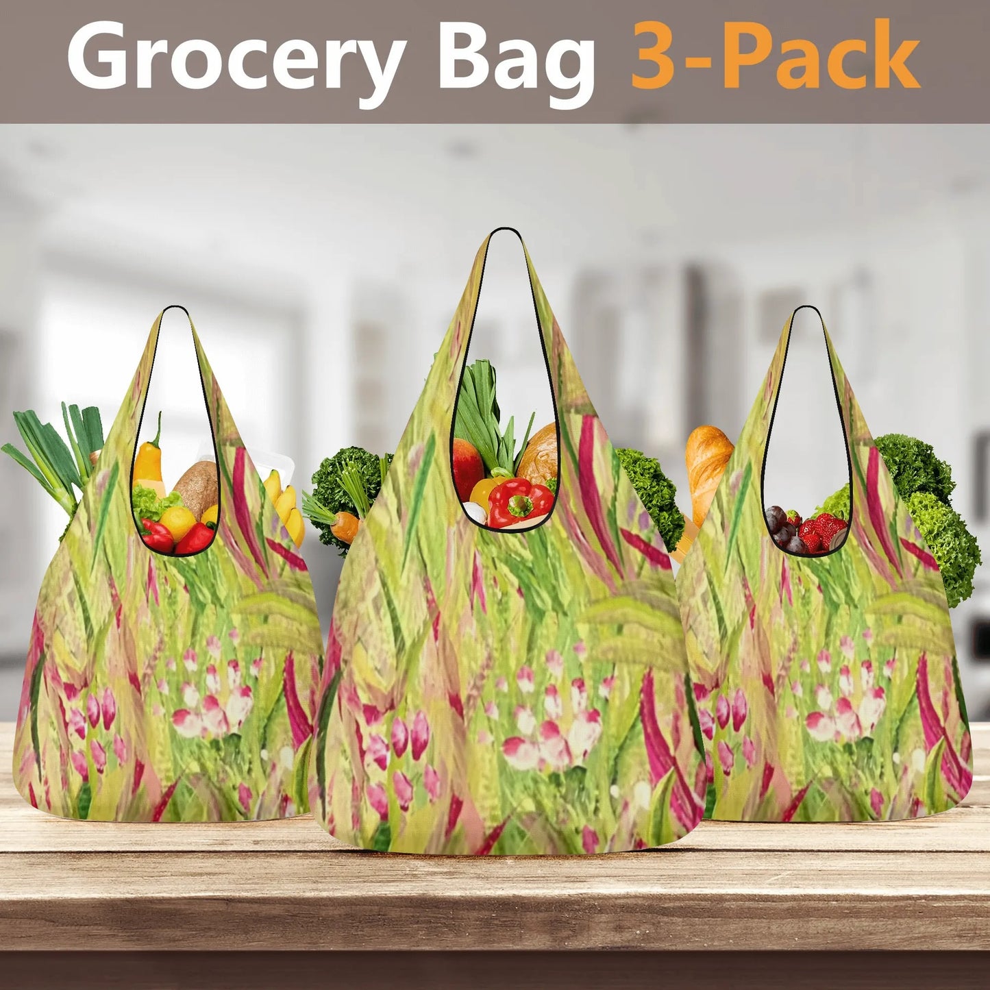 3 Pack of Reusable Grocery Bags