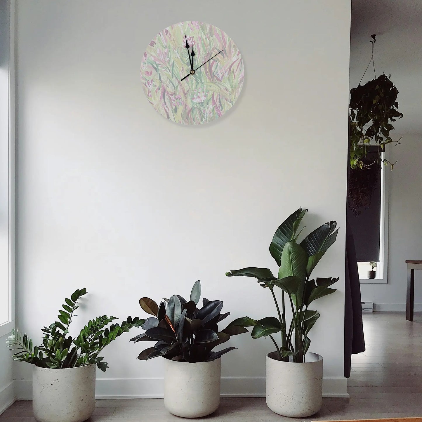 Wood Wall Clock Decorative Round Shape