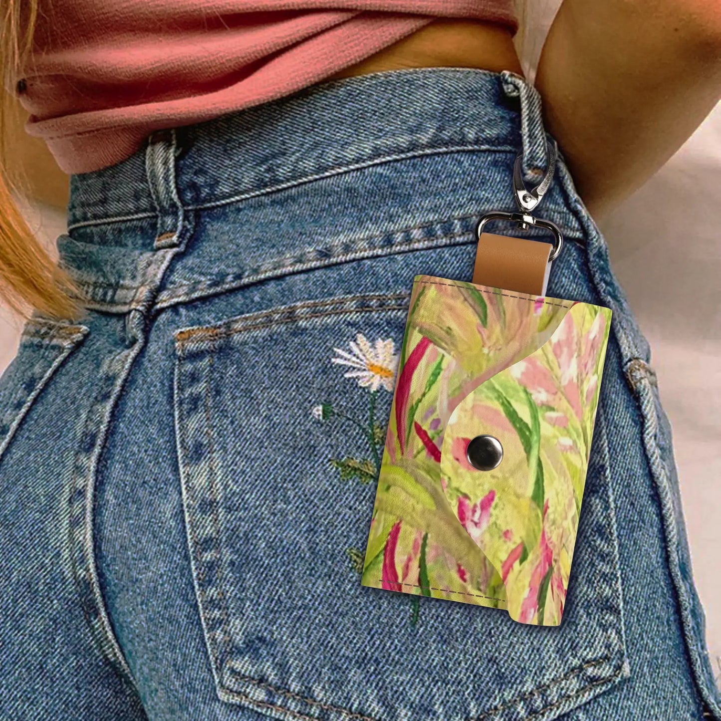 Fashion PU Leather Custom KeyChain Purse