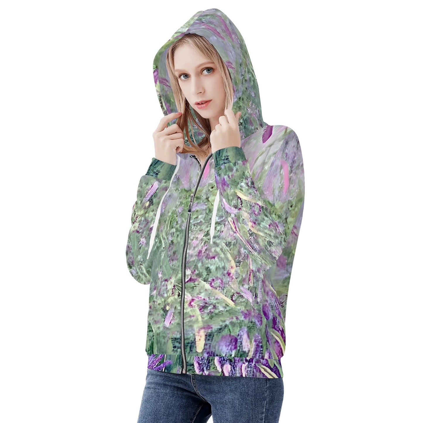 Womens Classic Zip Up Hoodie Warm Jacket