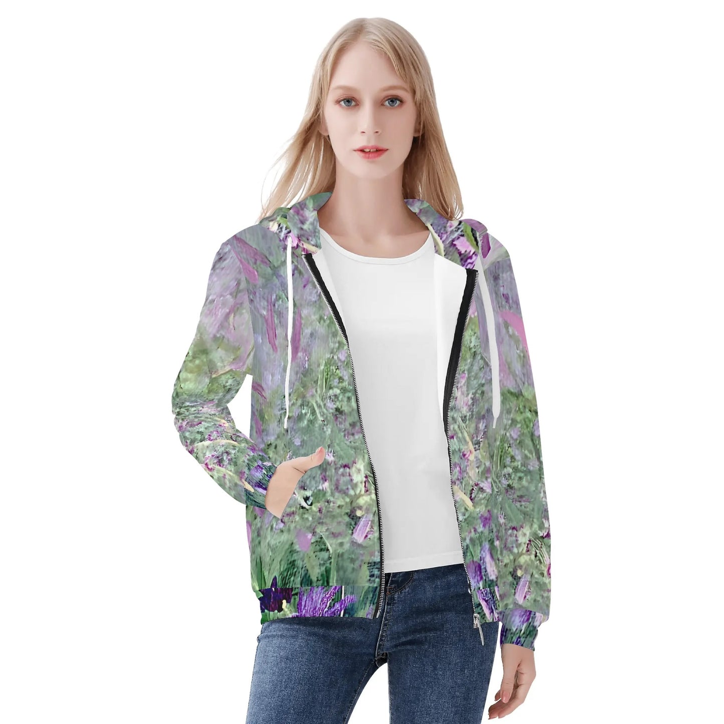 Womens Classic Zip Up Hoodie Warm Jacket