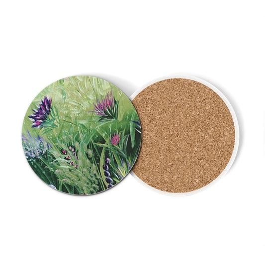 Round Ceramic Coasters 4 Pcs
