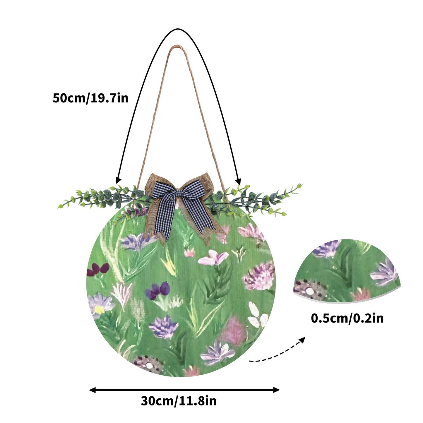 Round Acrylic Door Decoration Wall Sign