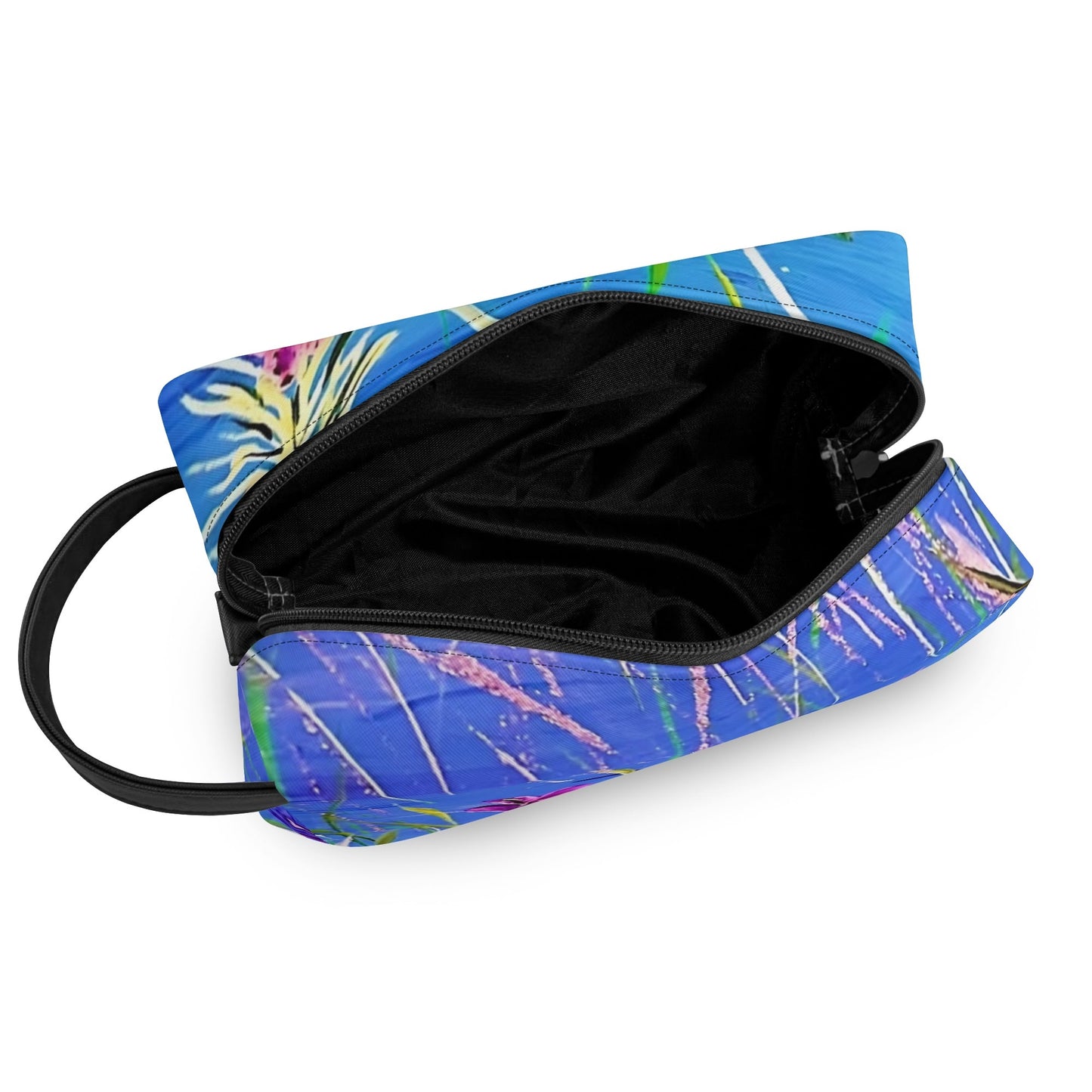 Travel PU Leather Toilettrie Bag Makeup Cosmetics Organizer