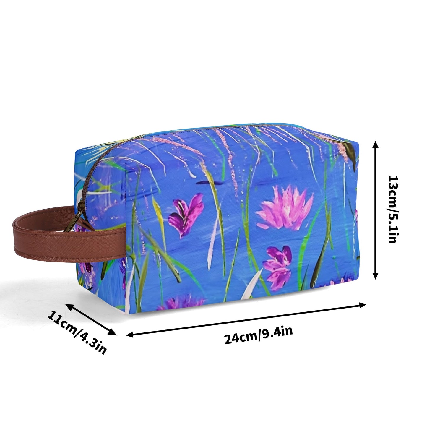 Travel PU Leather Toilettrie Bag Makeup Cosmetics Organizer