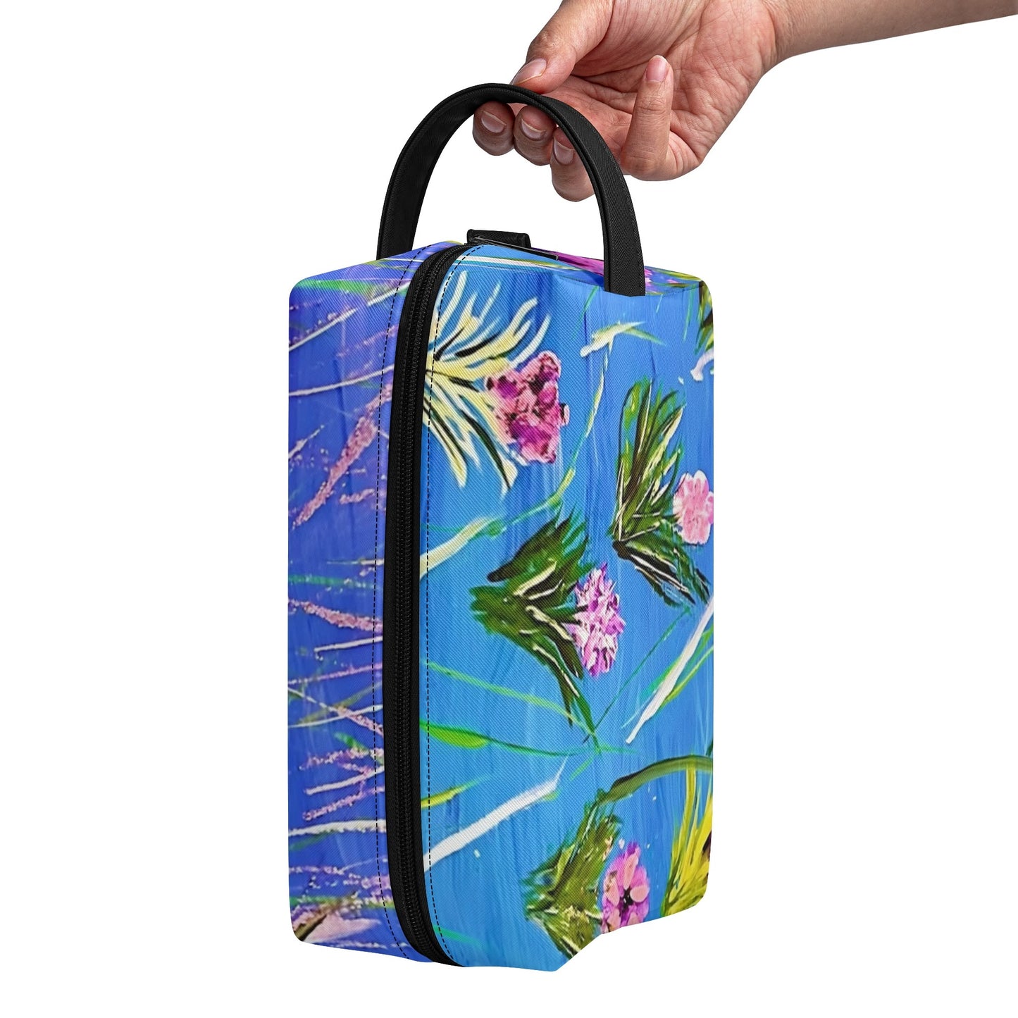 Travel PU Leather Toilettrie Bag Makeup Cosmetics Organizer