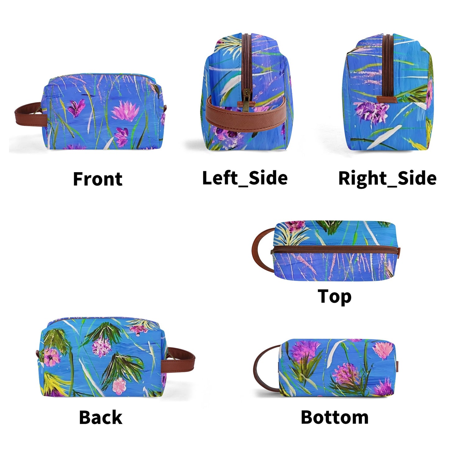 Travel PU Leather Toilettrie Bag Makeup Cosmetics Organizer