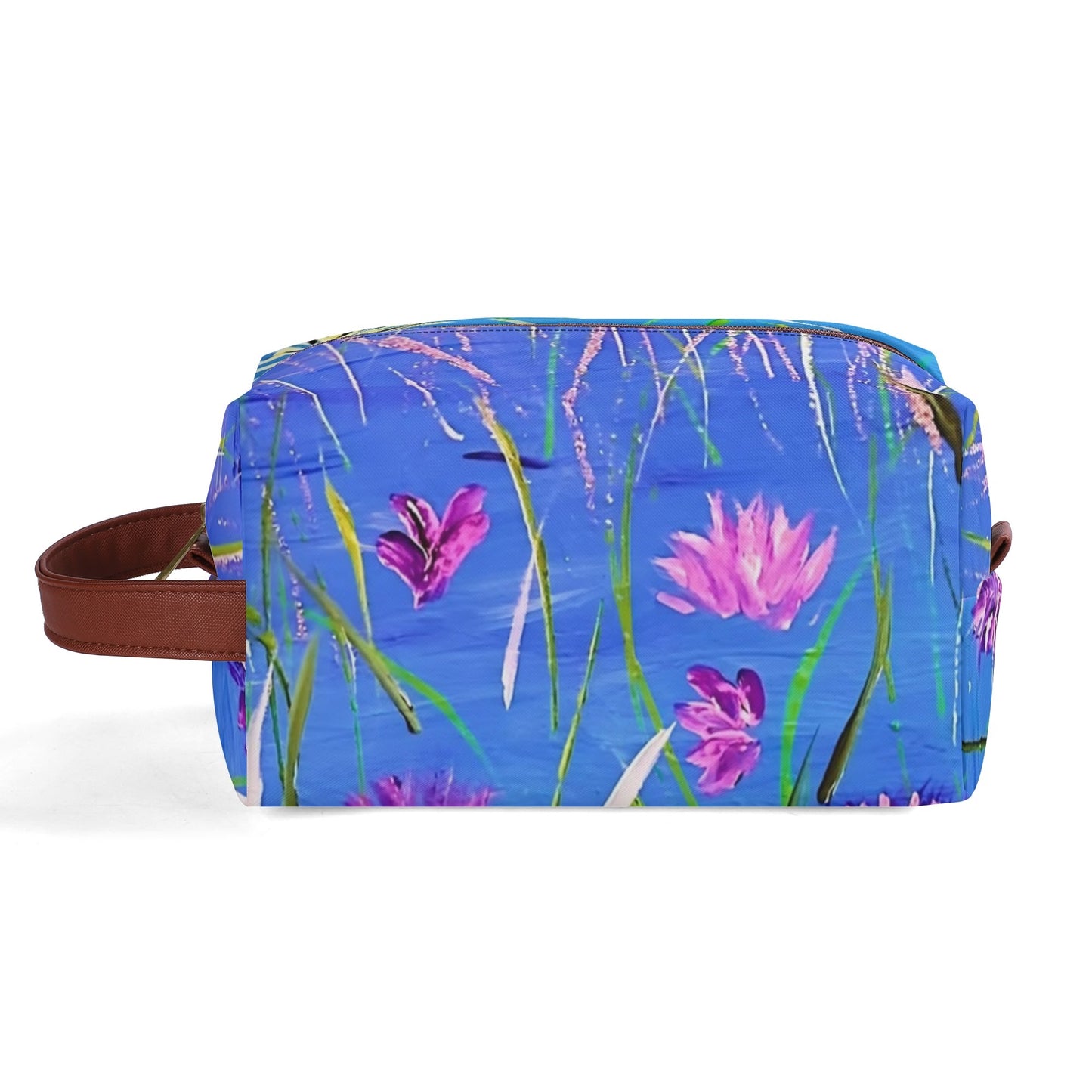 Travel PU Leather Toilettrie Bag Makeup Cosmetics Organizer
