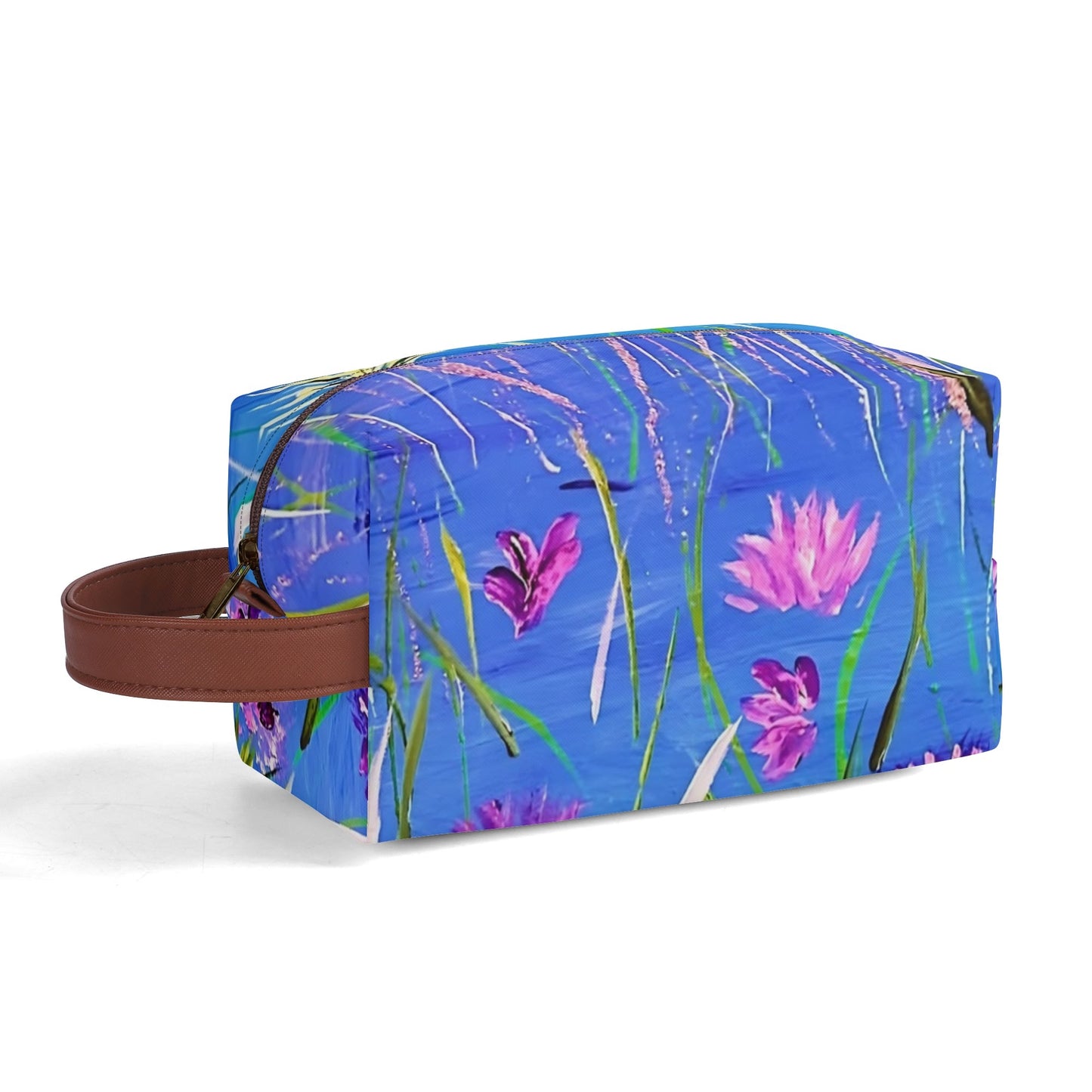 Travel PU Leather Toilettrie Bag Makeup Cosmetics Organizer