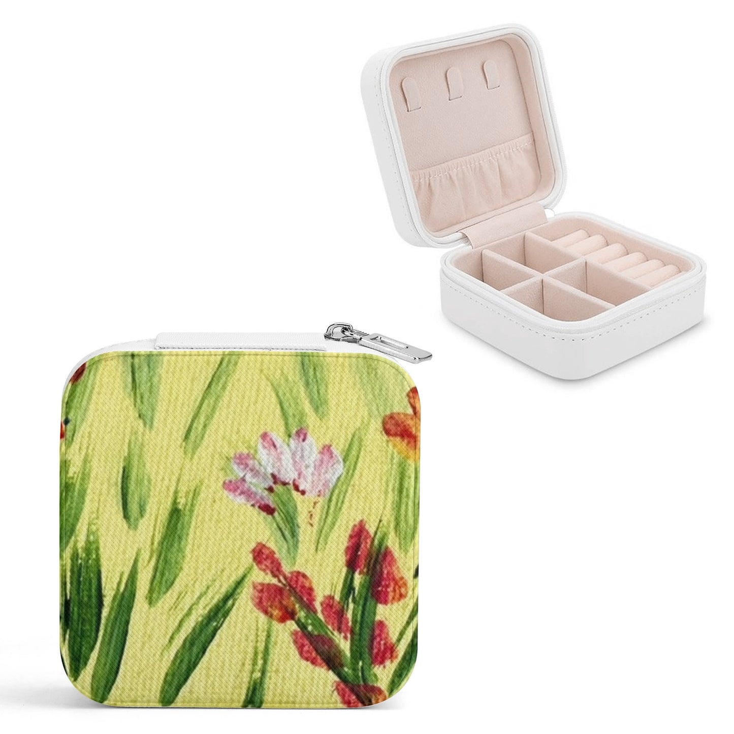 Jewelry Case Display Box with Zipper