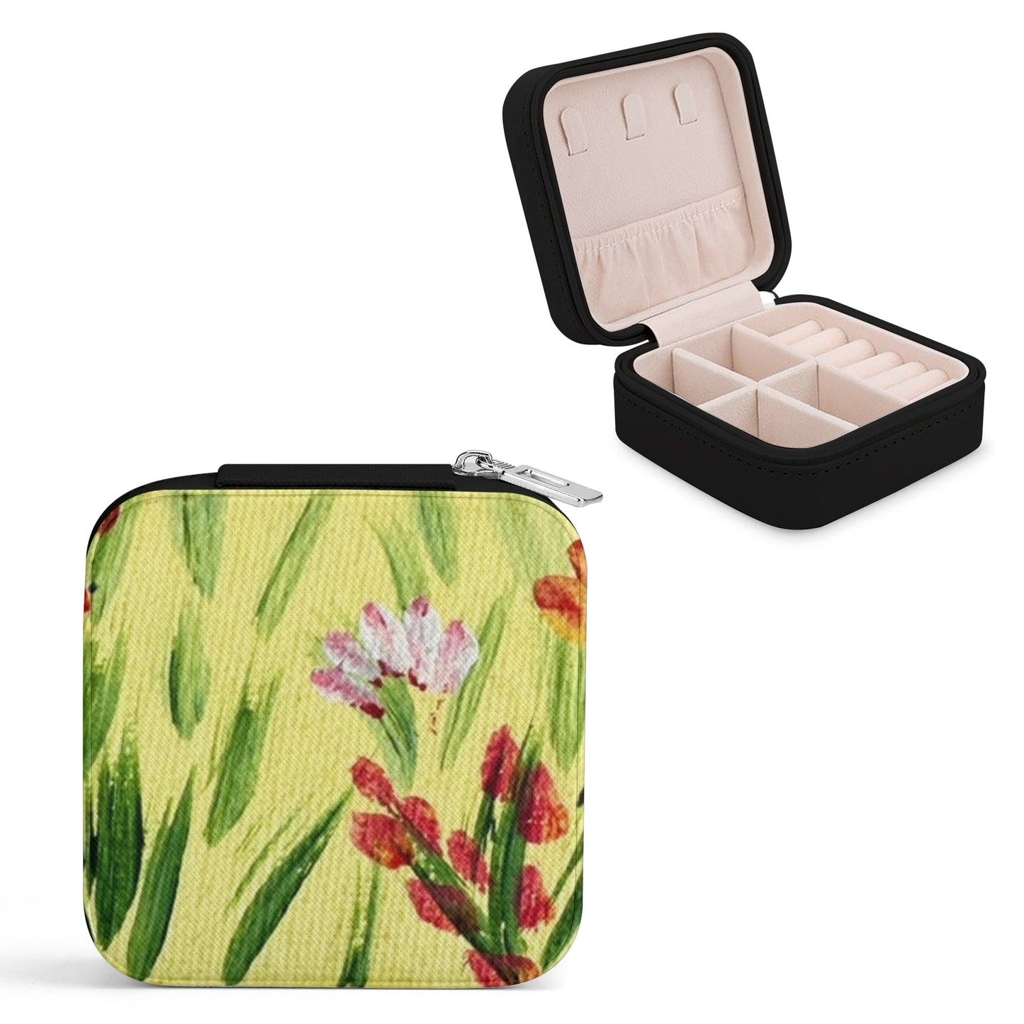 Jewelry Case Display Box with Zipper
