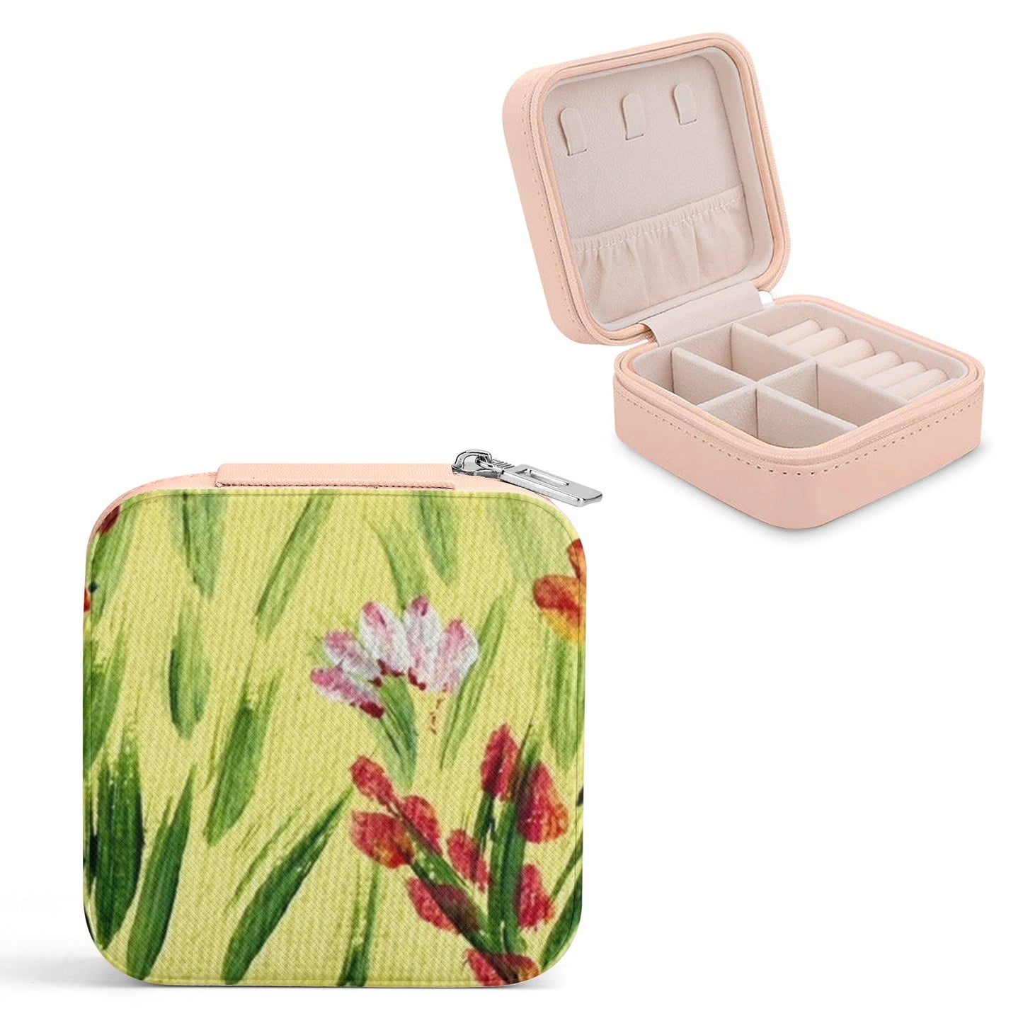 Jewelry Case Display Box with Zipper