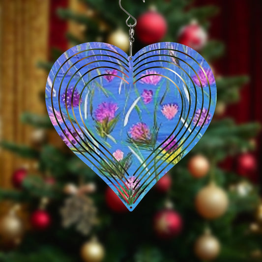 Heart Hanging Wind Spinner