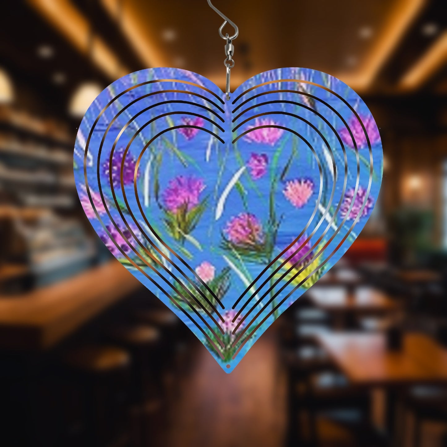 Heart Hanging Wind Spinner