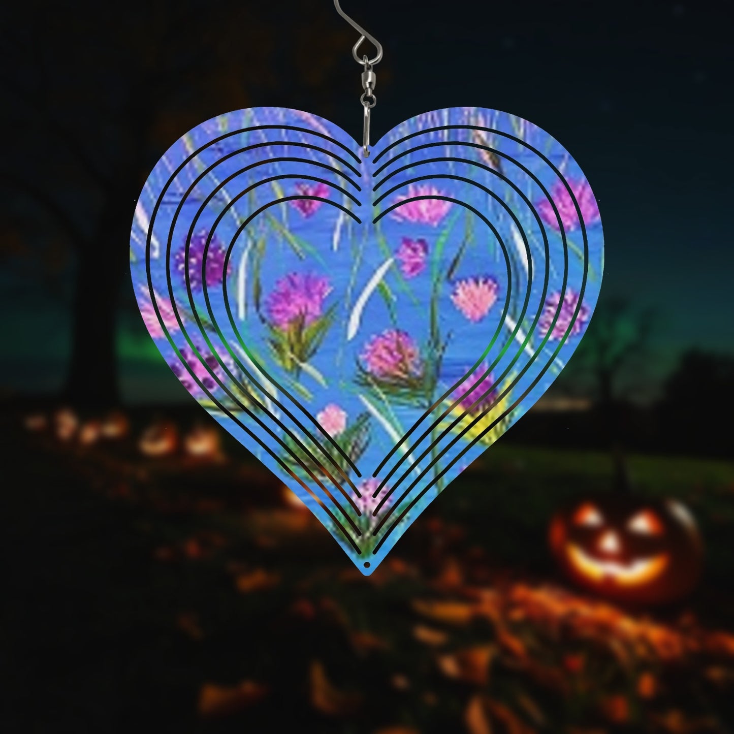 Heart Hanging Wind Spinner