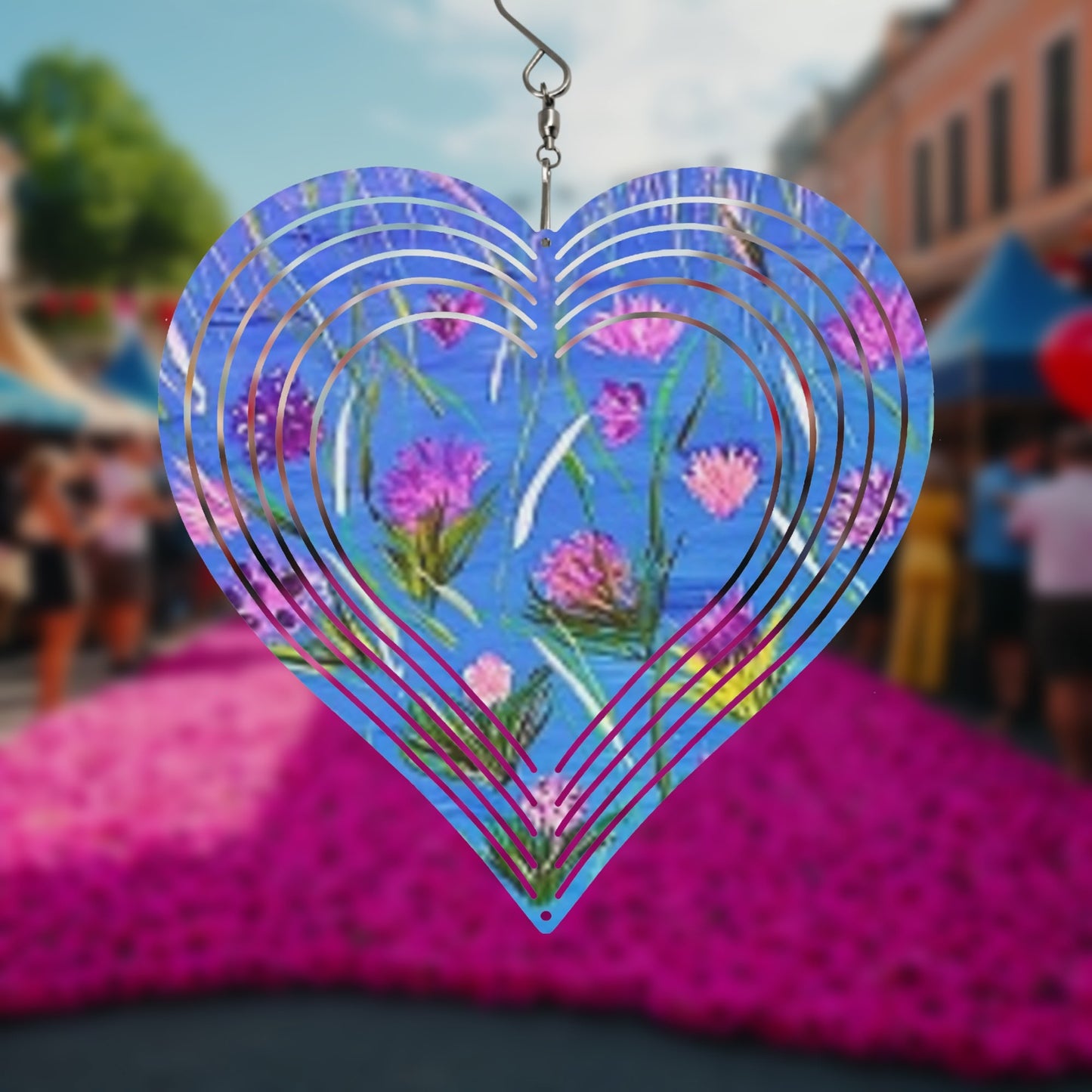 Heart Hanging Wind Spinner