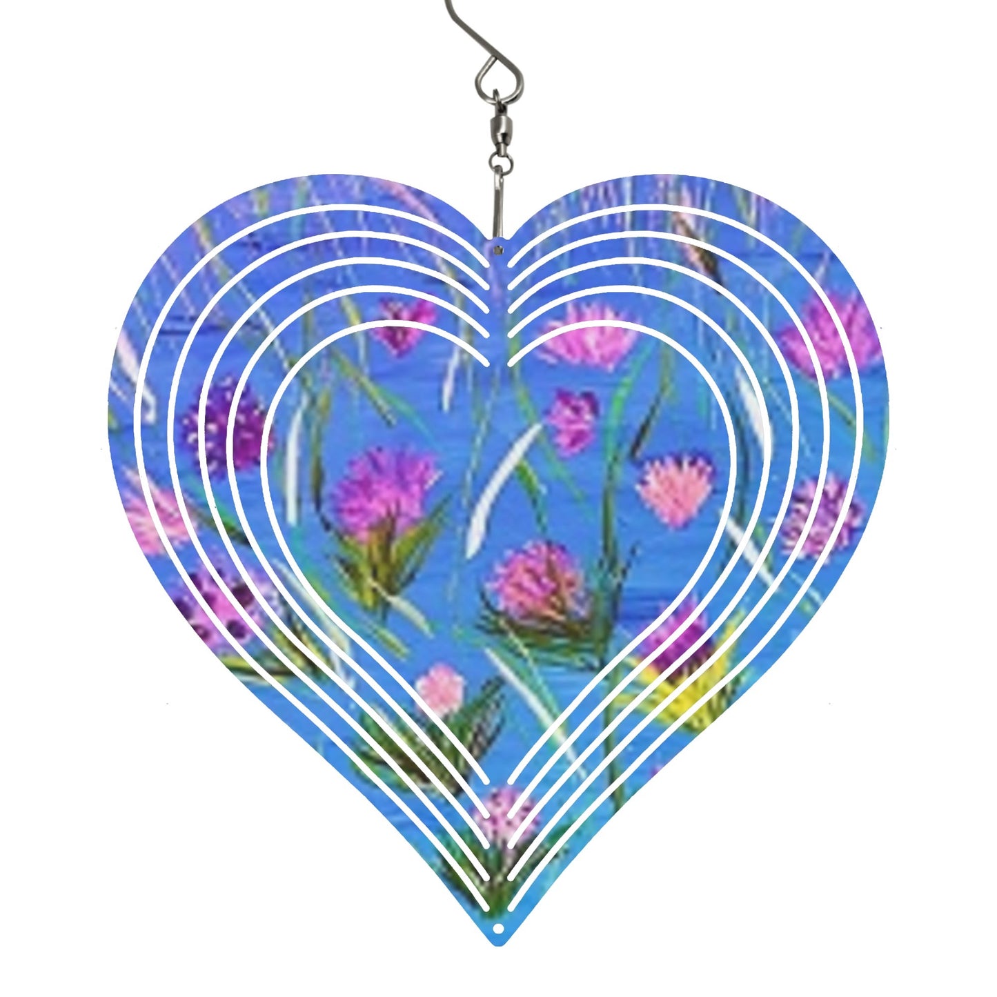 Heart Hanging Wind Spinner