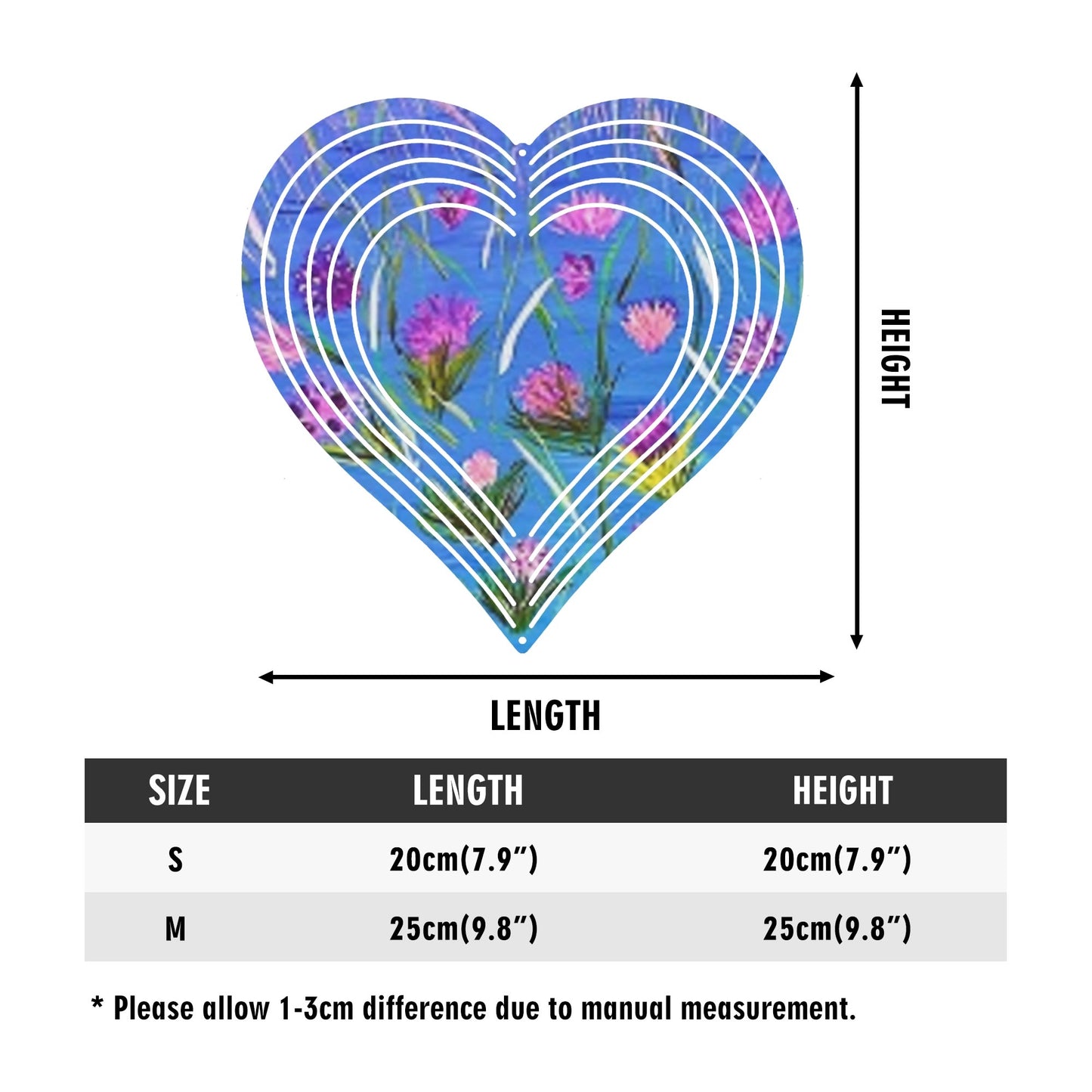 Heart Hanging Wind Spinner