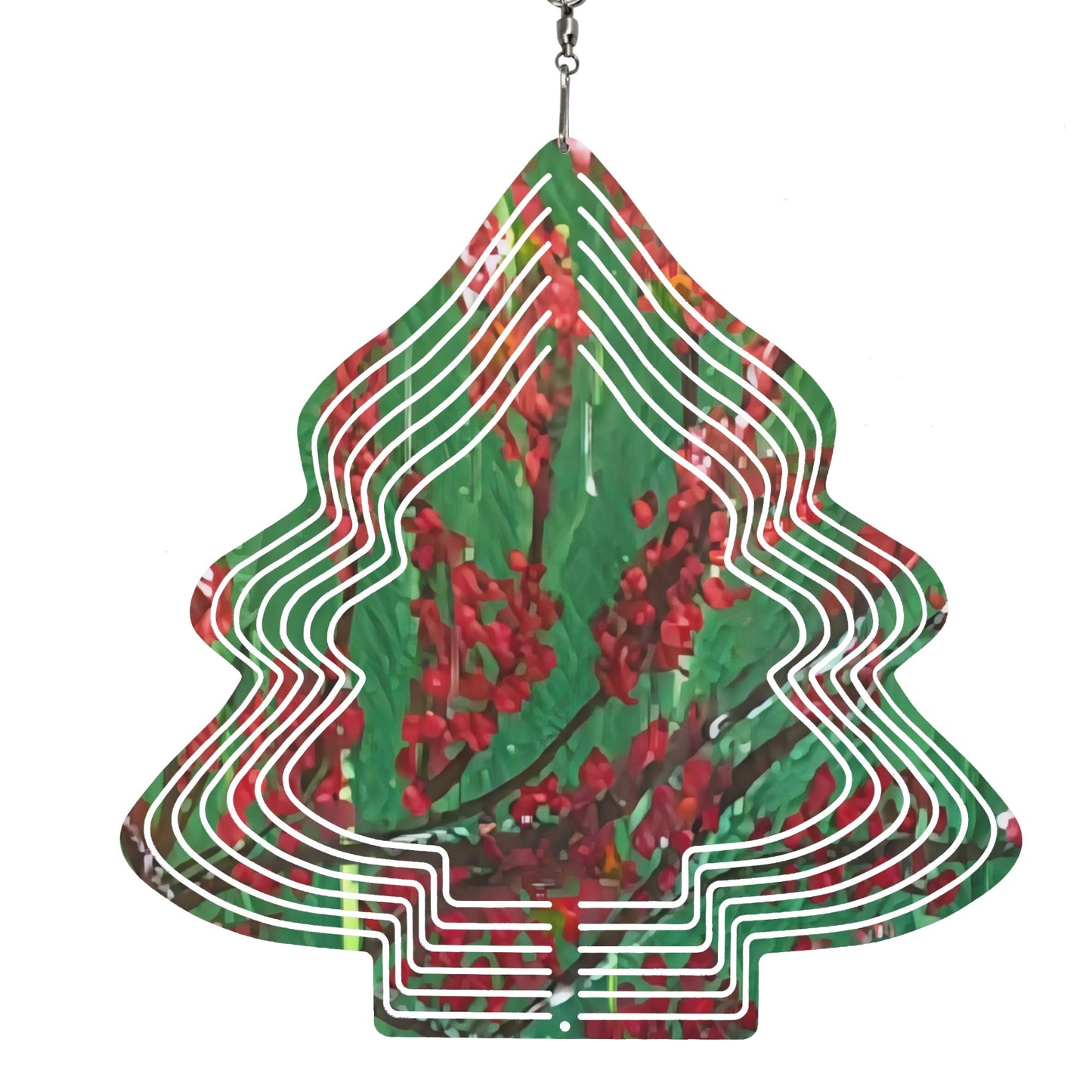 Christmas Tree Shape Hanging Wind Spinner