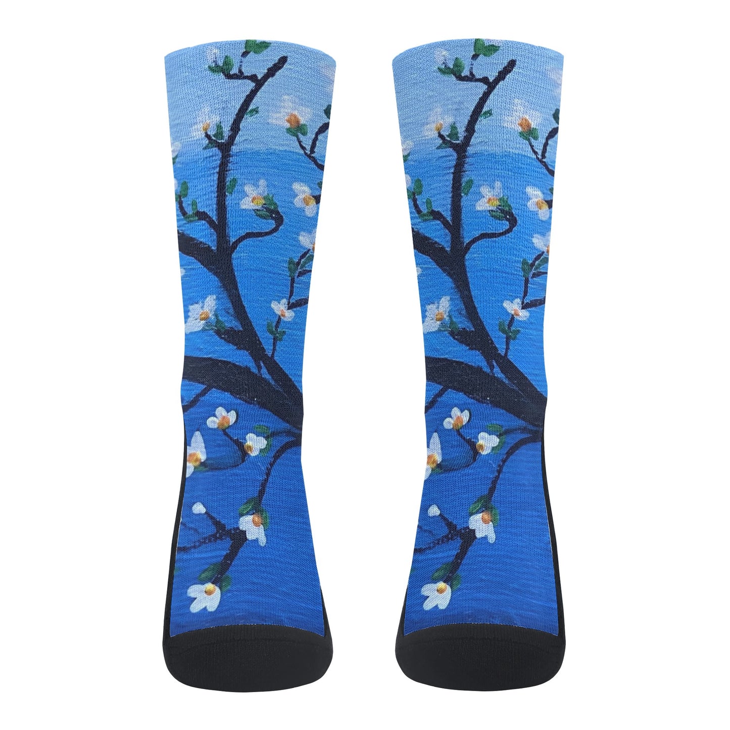 Polyester/Cotton Blend Athletic Crew Socks - Reinforced Heel & Toe, Elastic Arch Support