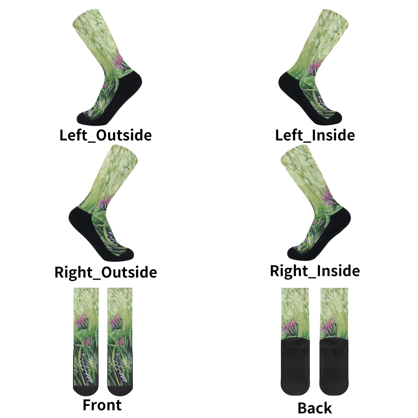 Crew Socks - Polyester/Cotton Blend, Seamless Toe Closure, Reinforced Heel & Toe, Elastic Arch Support, Perfect for Sports & Fashion