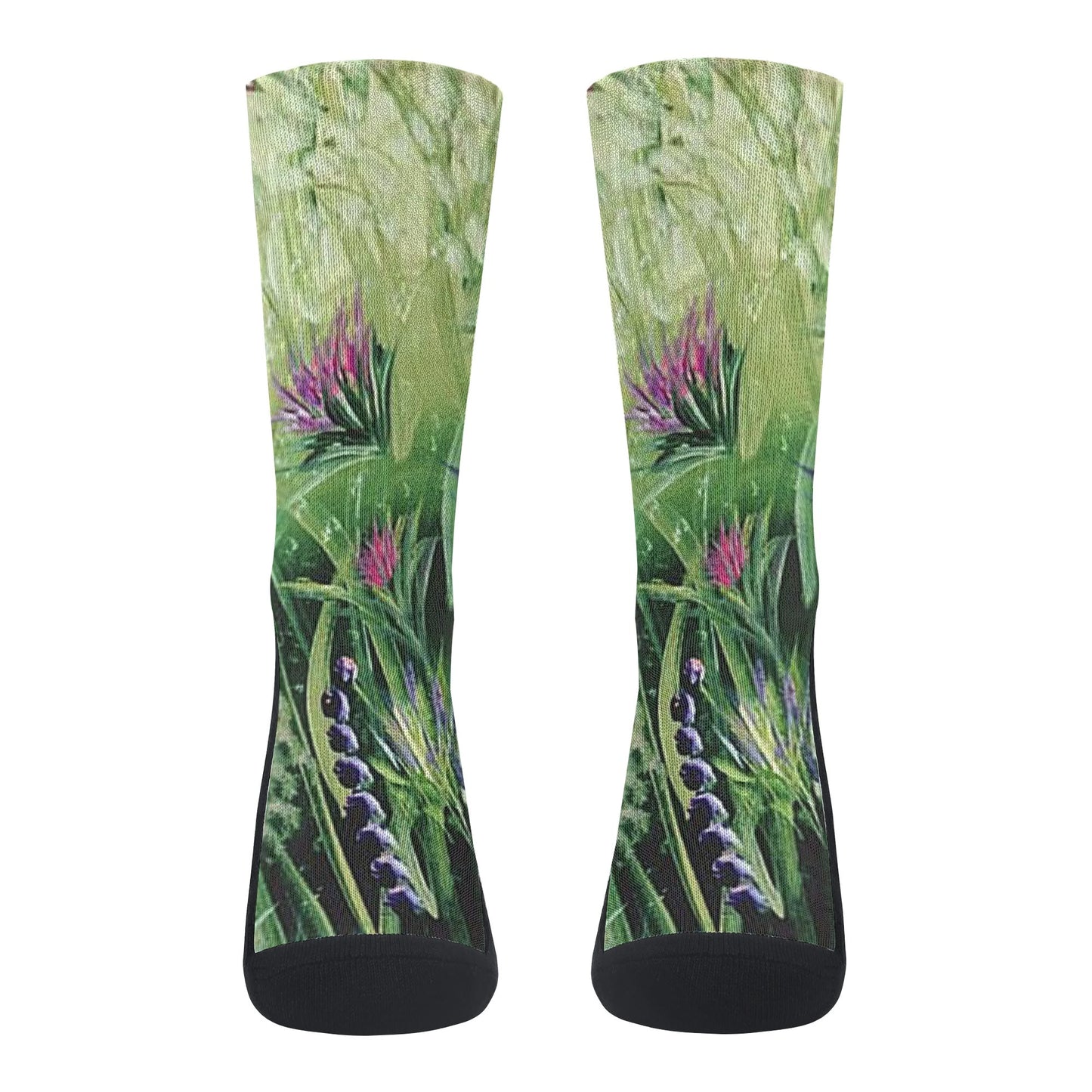 Crew Socks - Polyester/Cotton Blend, Seamless Toe Closure, Reinforced Heel & Toe, Elastic Arch Support, Perfect for Sports & Fashion