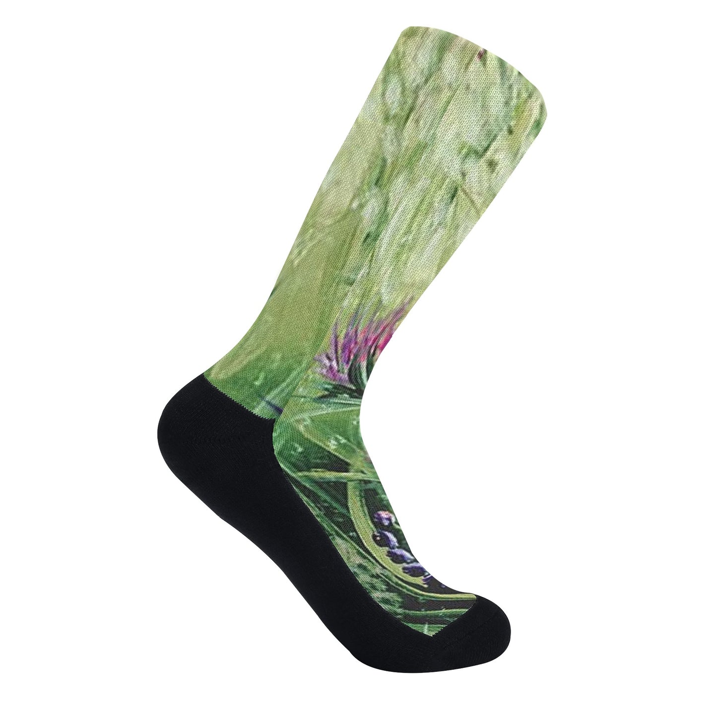 Crew Socks - Polyester/Cotton Blend, Seamless Toe Closure, Reinforced Heel & Toe, Elastic Arch Support, Perfect for Sports & Fashion