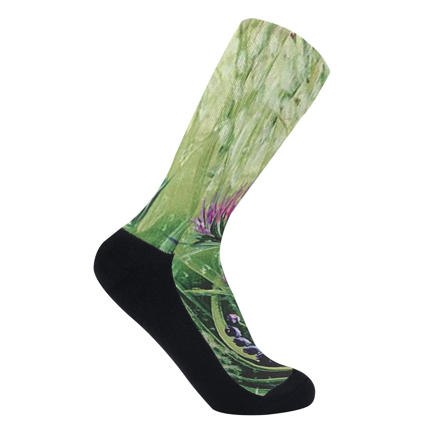 Crew Socks - Polyester/Cotton Blend, Seamless Toe Closure, Reinforced Heel & Toe, Elastic Arch Support, Perfect for Sports & Fashion
