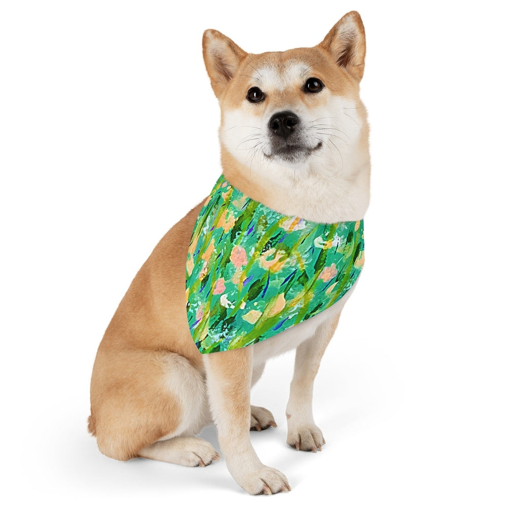 Green and Yellow Pet Bandana Collar