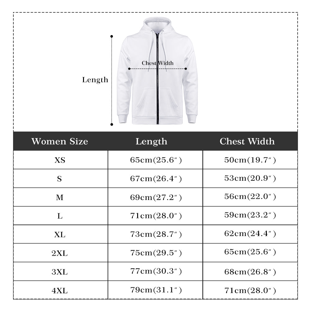 Womens Classic Zip Up Hoodie Warm Jacket