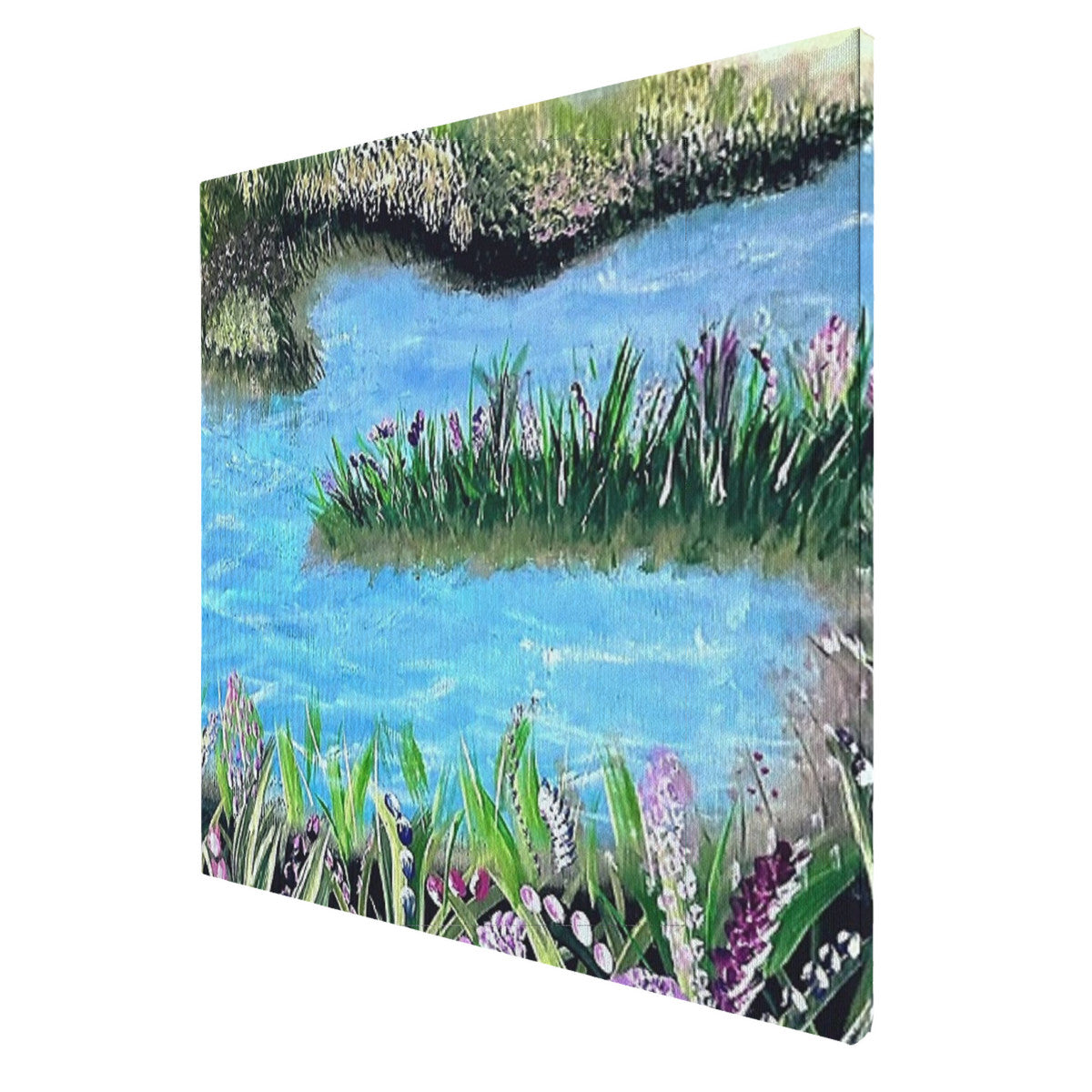 The Canal Canvas with Mounting Brackets 16x16in