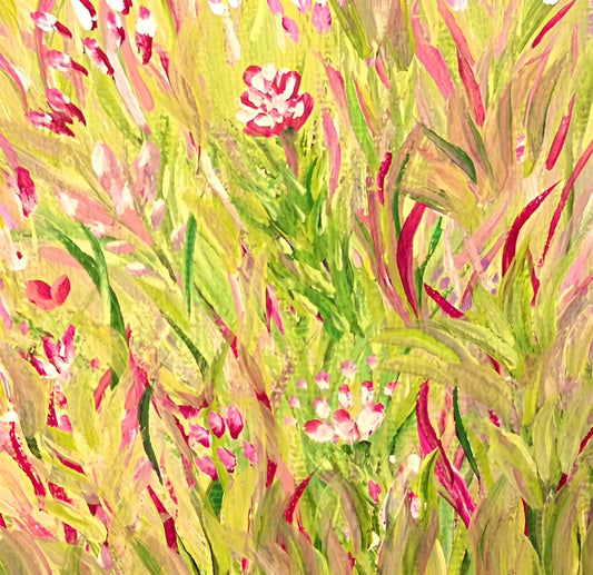 The painting "Golden Ribbons" – original art by Barbara Goodman