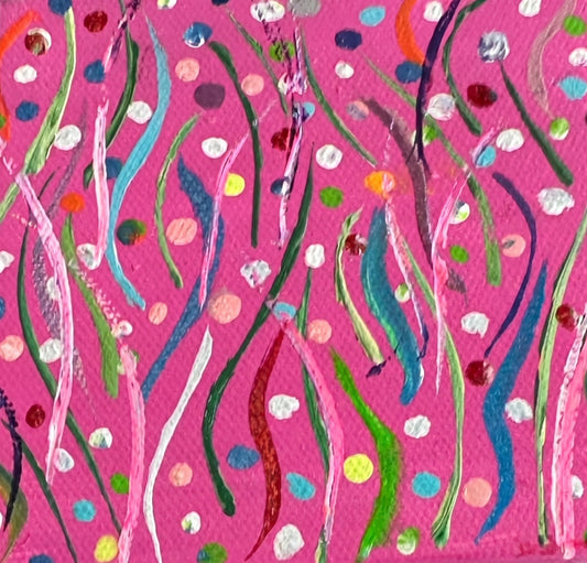 The painting "Pink with Dots" – original art by Barbara Goodman