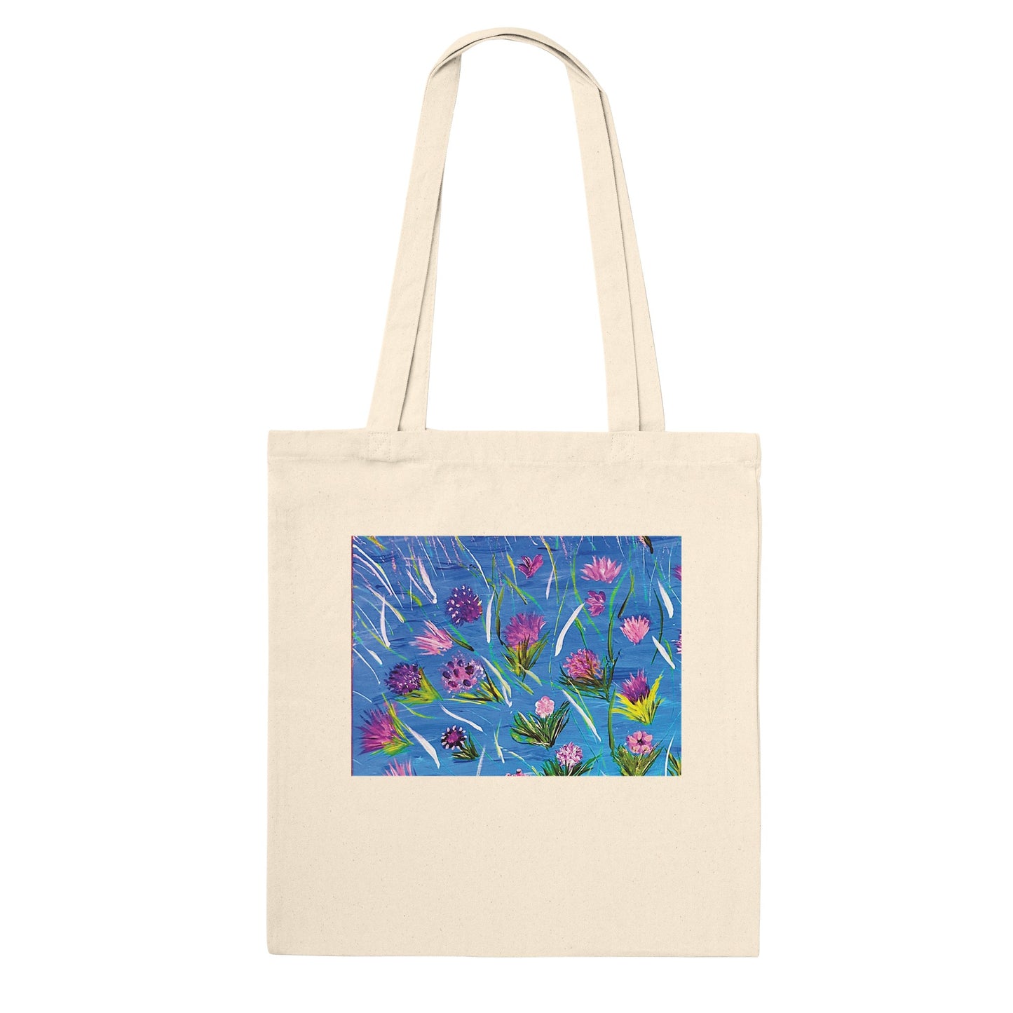 Blue Flowers Premium Tote Bag