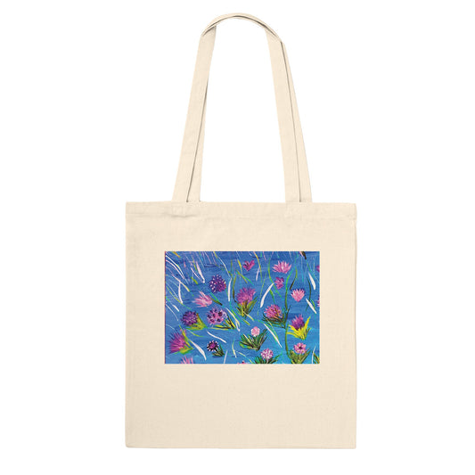 Blue Flowers Premium Tote Bag