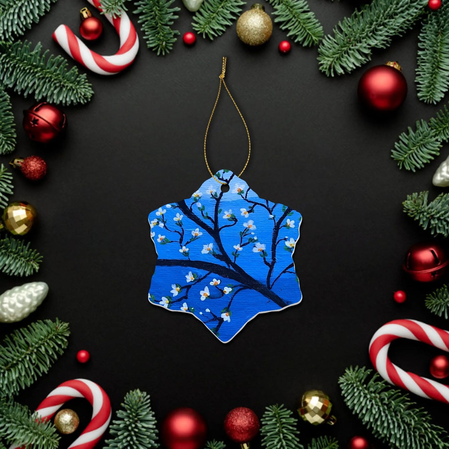 Snowflake Ceramic Ornaments (1pc, 3pcs, 5pcs, 10pcs)