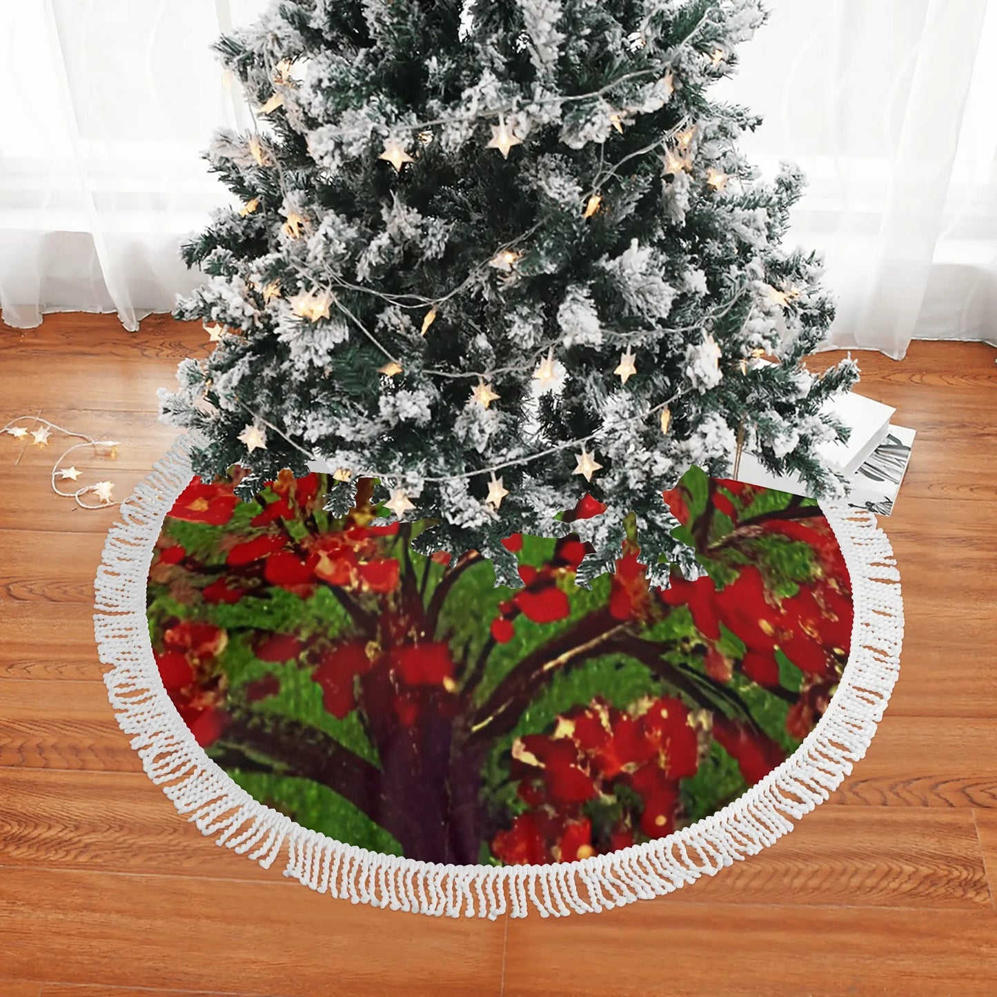 Fringed Christmas Tree Skirts