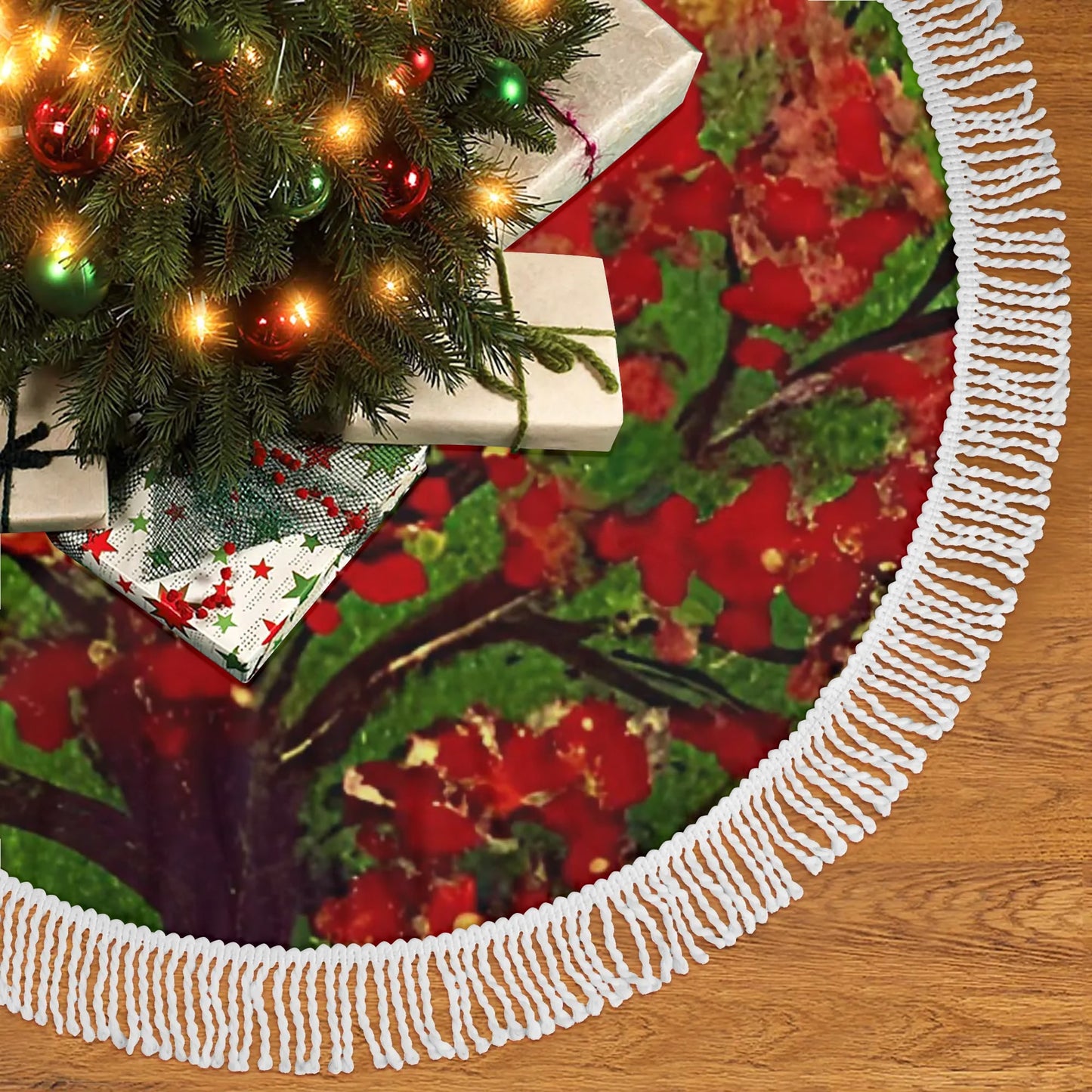 Fringed Christmas Tree Skirts