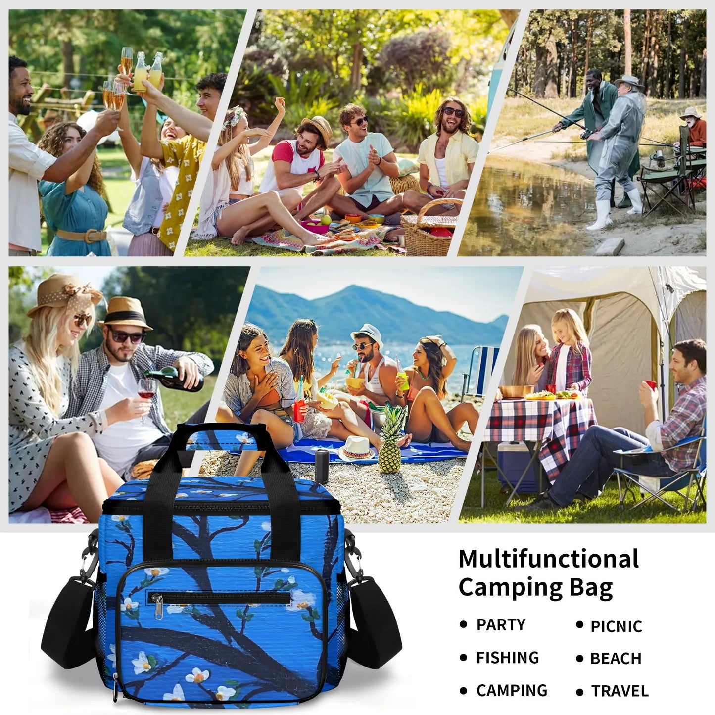 Insulated Picnic Bag Leakproof Cooler Bag Lunch Box