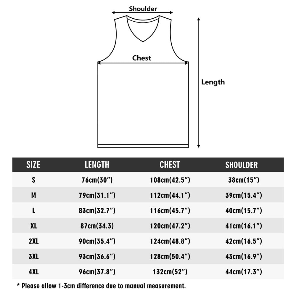 Mens Basketball Jersey Tank Top