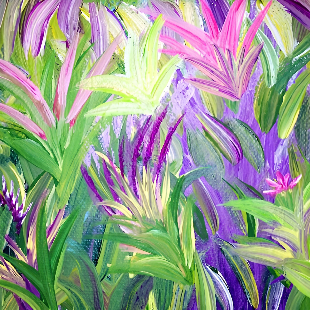 The painting "Bright Flowers" – original art by Barbara Goodman