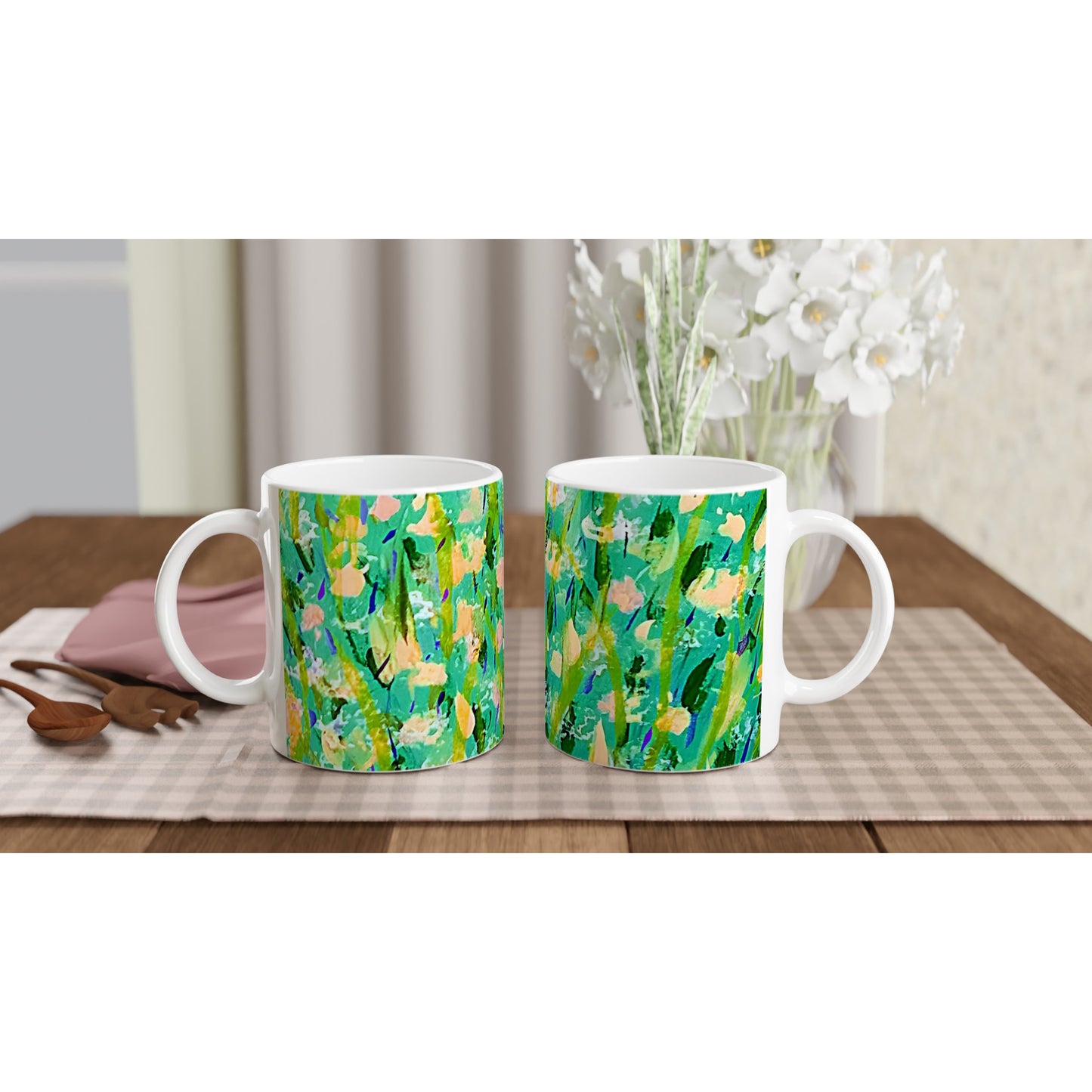 Yellow Green 11oz Ceramic Mug