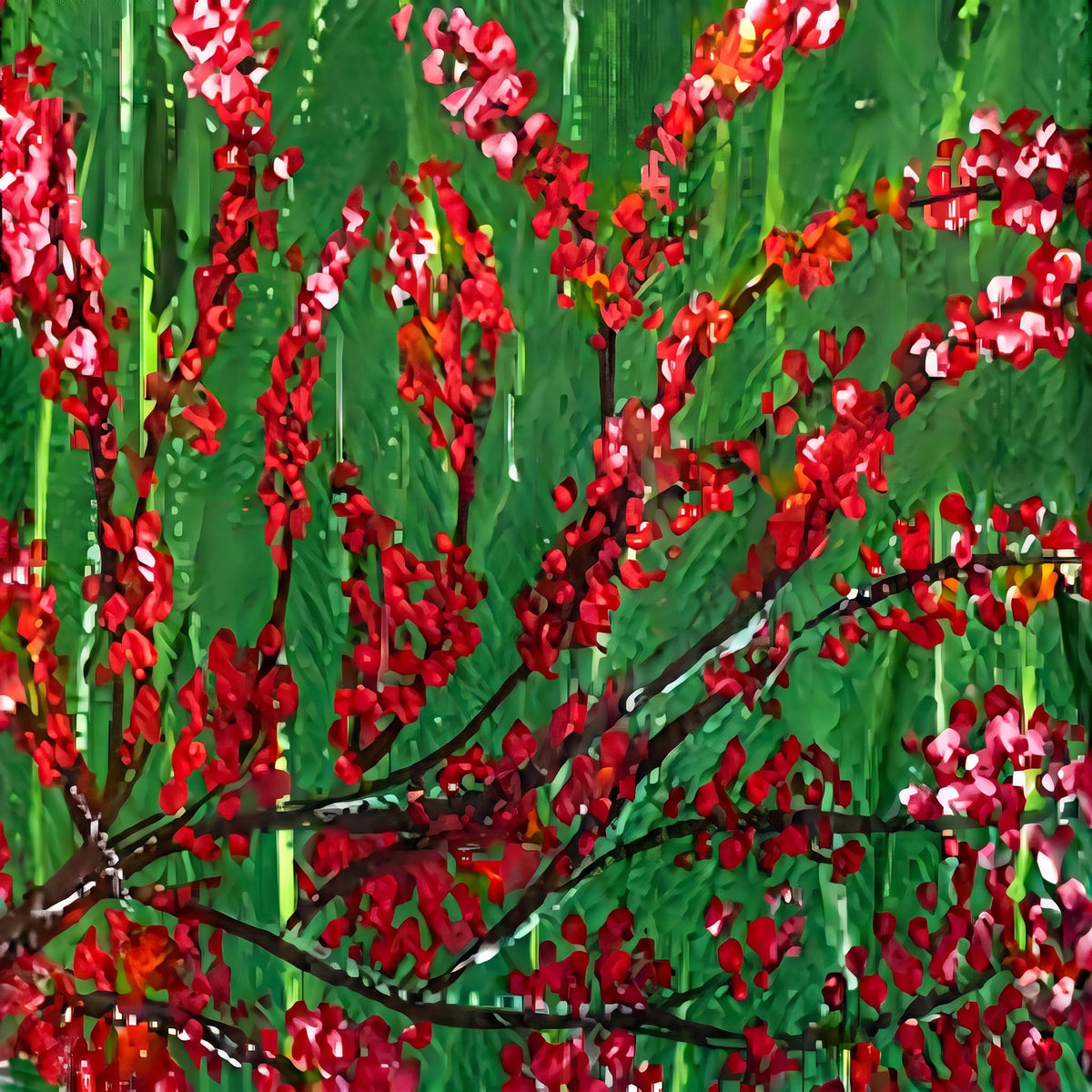The painting "Red Berries" – original art by Barbara Goodman