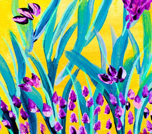 The painting "Yellow & Purple" – original art by Barbara Goodman